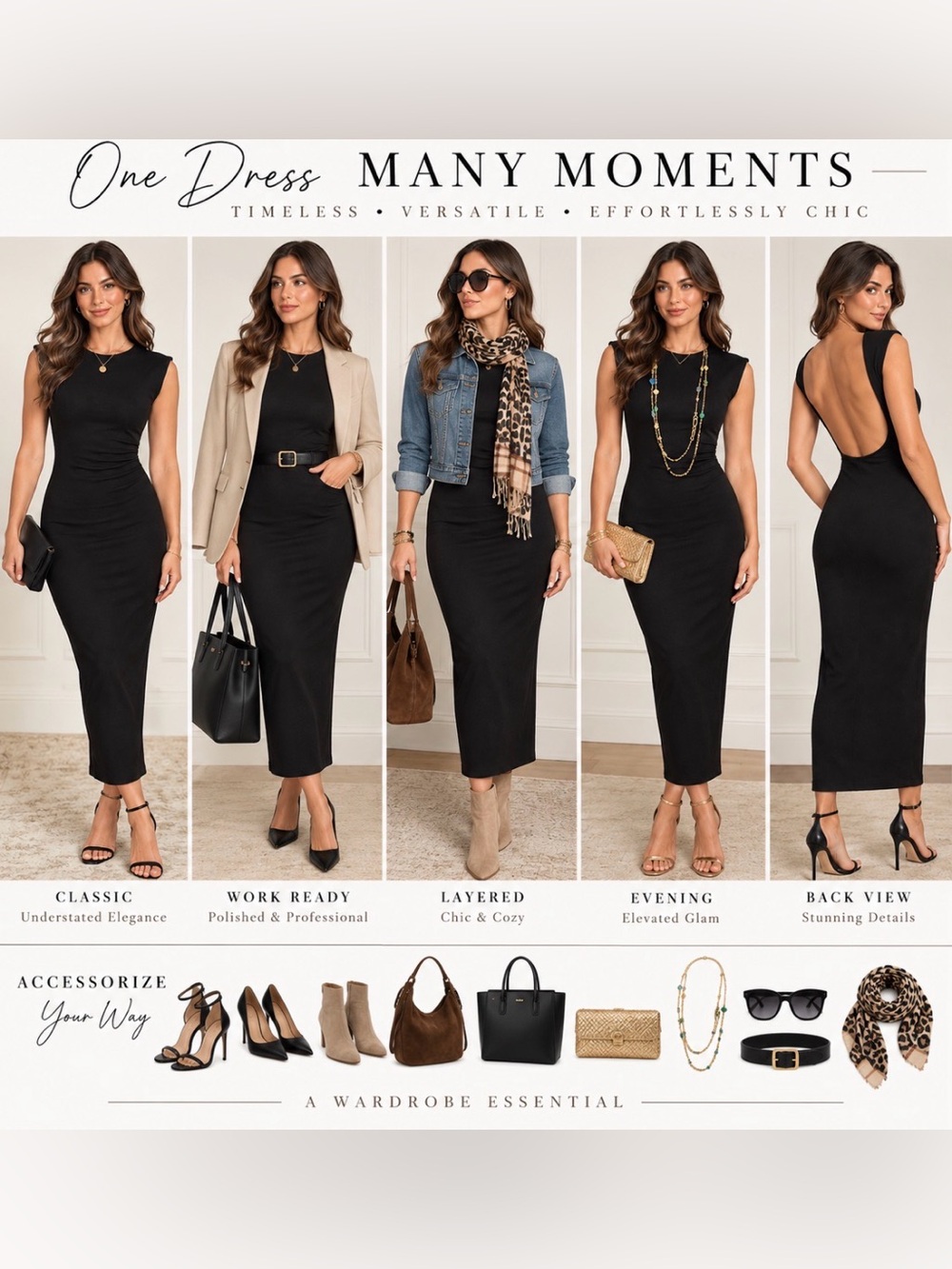 See You Monday Black Sleeveless Open Back Bodycon Midi Dress